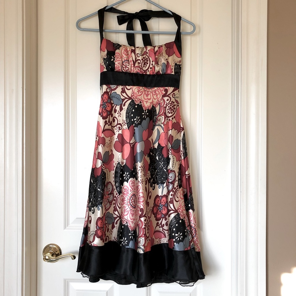 Polyester Halter Dress with Frill at Bottom Size 5